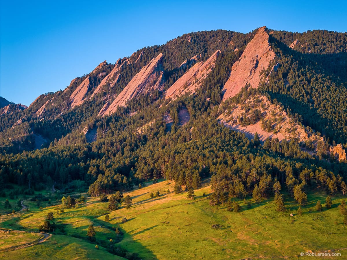 The Flatirons above Boulder, Colorado